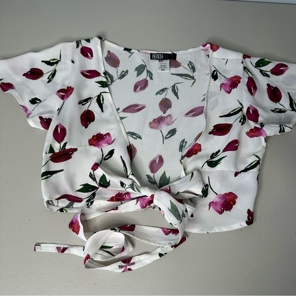 Beach Riot Heidi Skirt and Top Set Floral Tulip white XS - Picture 3 of 15